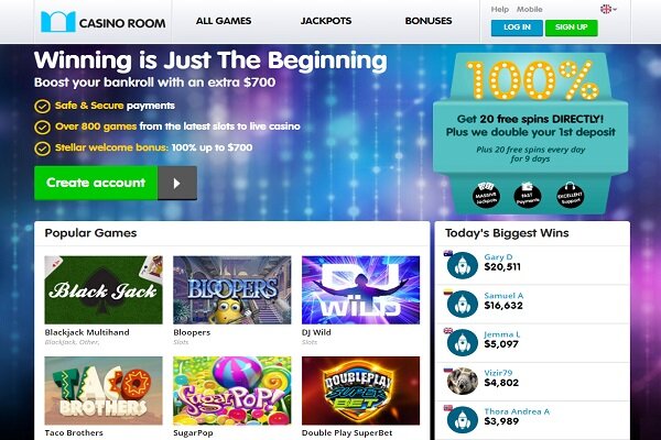 Casino room homepage